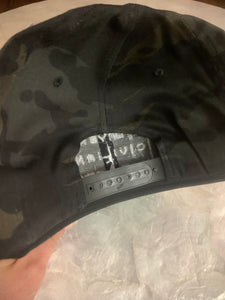 Multicam Black flat bill Snapback hat with grey EveryDayCivilian Logo