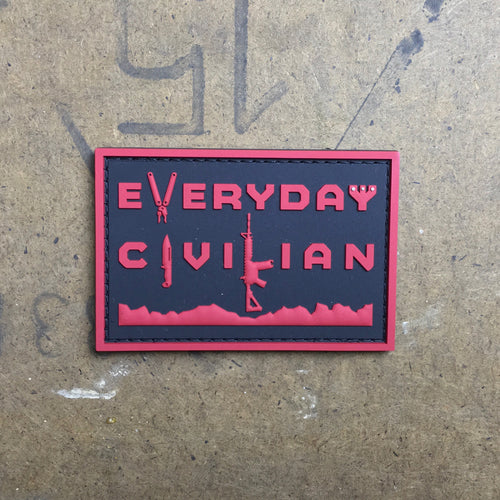 EveryDayCivilian PVC Patch Black & Red