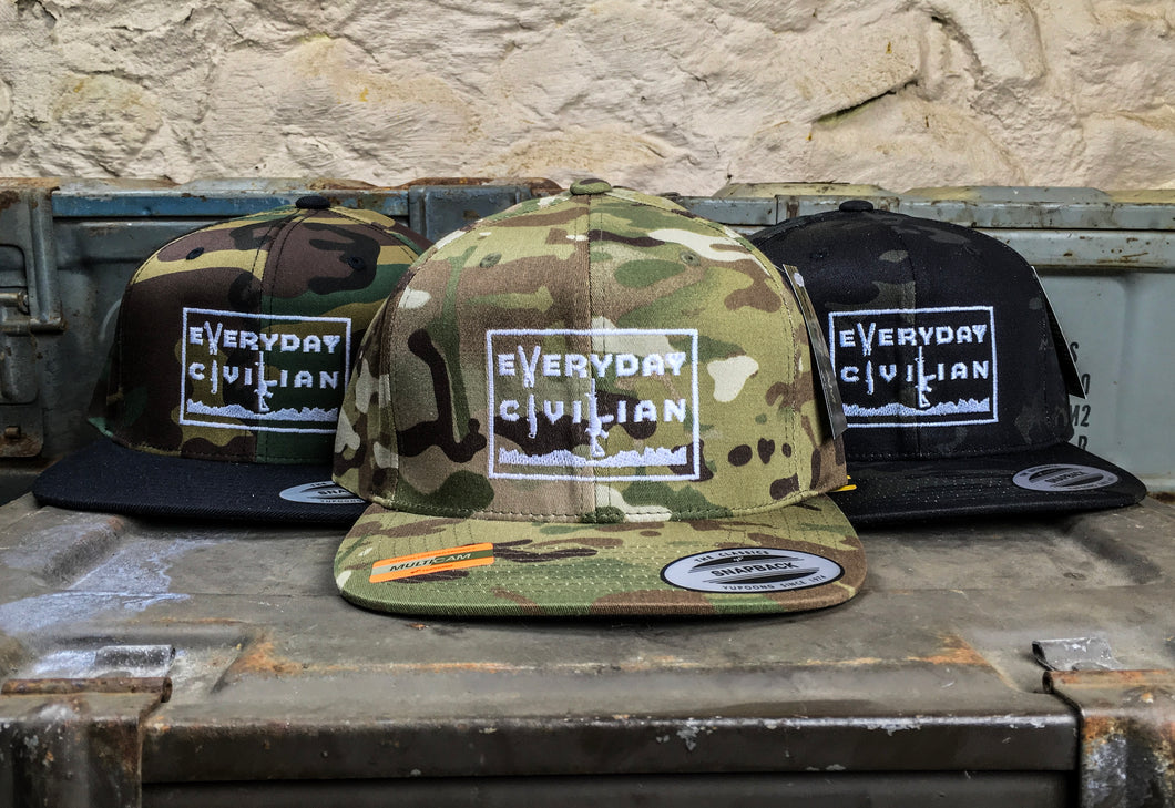 Multicam Classic Snapback Hat w/ White EveryDayCivilian Logo